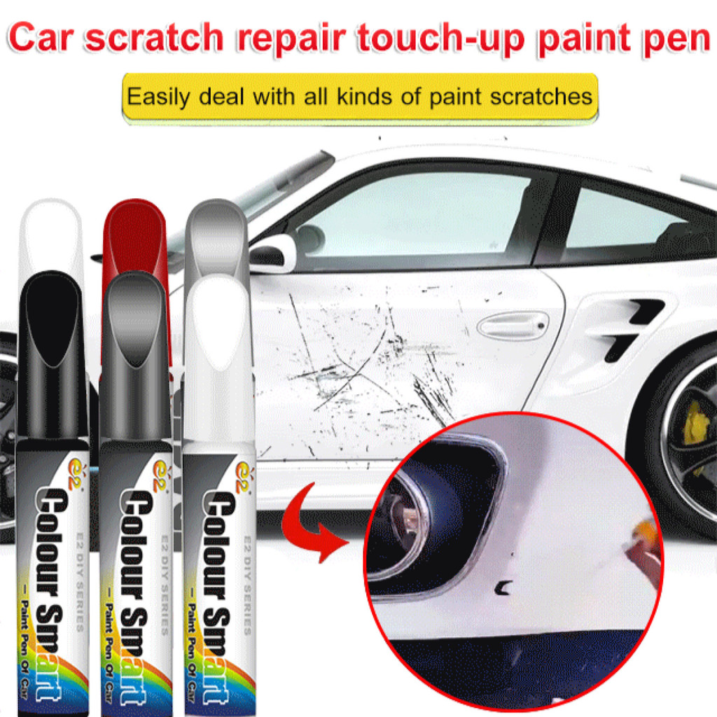 【Prático e Eficaz】[Uso Universal] Caneta/Reparo de Arranhões/Automóveis/Preto/Branco/Perolado