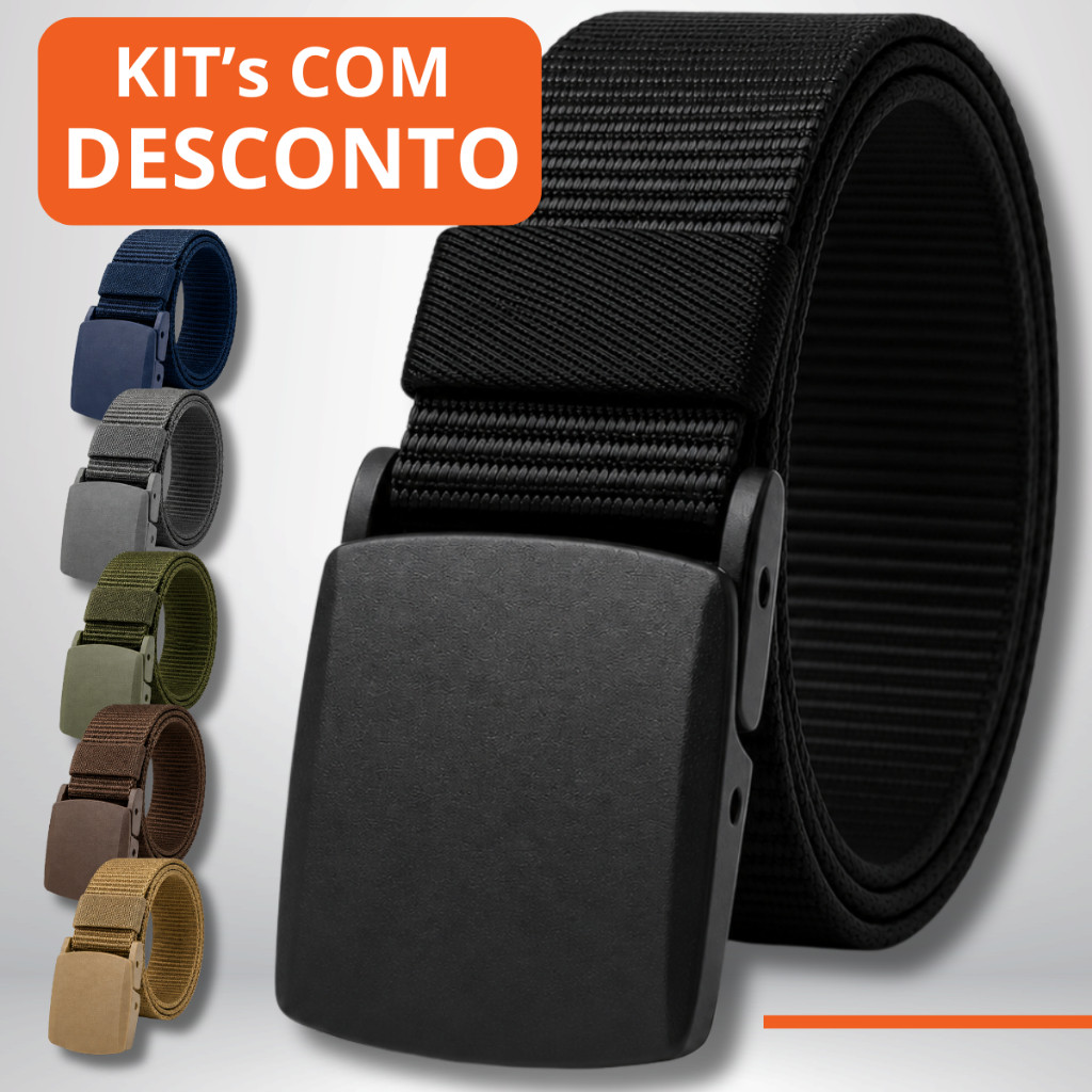 Cinto Tático Militar Nylon Fivela Automática Sem Metal Ajustável Resistente Uso Diário Segurança Policial