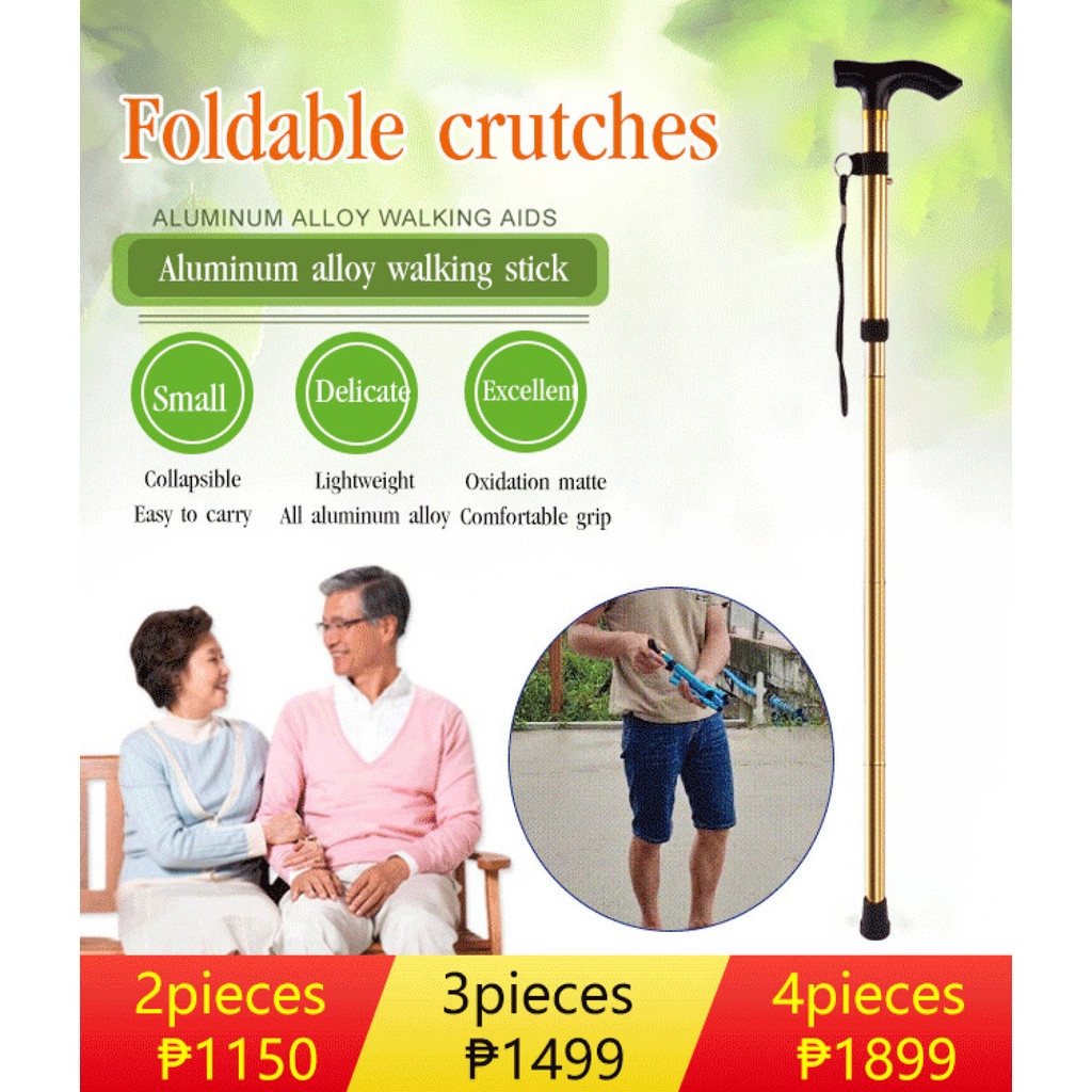 [Ideal Para Trilhas] Bastão De Caminhada Dobrável/Leve/Para Caminhadas/Aventura/Portátil