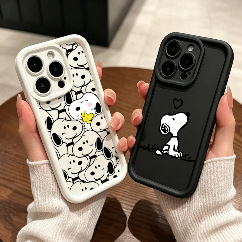 Capa Para Samsung Galaxy A54 A34 A14 A24 A05 A05S A52 A52S A32 A72 A04 A04E Escudo Multistep TPU Snoopy Macio À Prova De