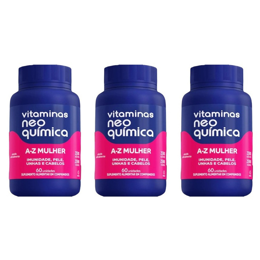 Kit 3 Vitamina Mulher Neo Química 60 Cápsulas Cada Total 180 Cápsulas