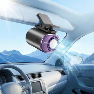 Ventilador de ar condicionado para carro modelo 2026, ventilador de resfriamento montado no pescoço, com display LED, ro