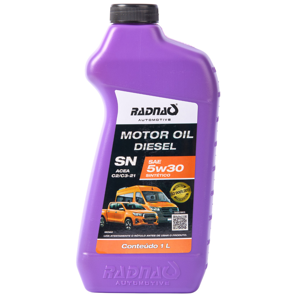 Kit 5L Óleo De Motor DIESEL 5W30 ACEA C2/C3-21 Sintético Radnaq 1 Litro — imagem 2 de 2