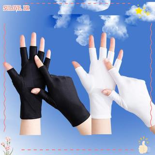 Luvas De Proteção Solar SULOVEDU , Respiráveis De Alta Elasticidade Para Dirigir Anti-UV Pintura De Unhas