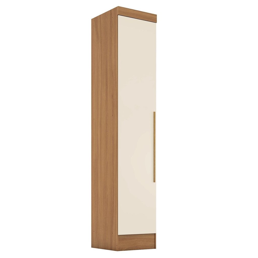 Módulo Guarda-Roupa Smart 1 Porta Espresso Móveis Bege/Cinamomo/Off White Cinamo