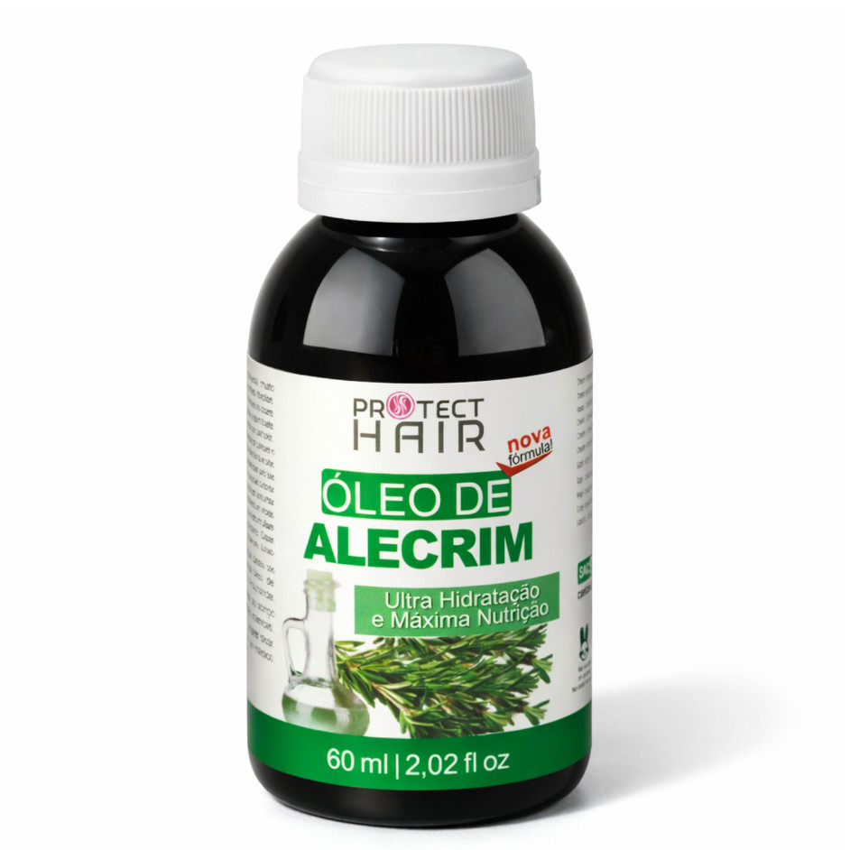 Óleo Vegetal Alecrim 60ml para umectação e crescimento capilar Protect Hair