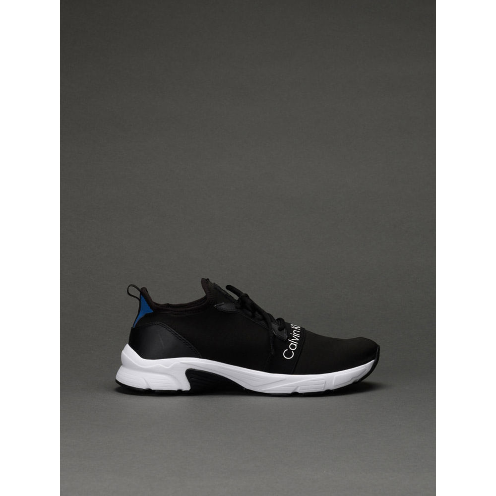 Imagem Tênis Calvin Klein Jeans Baixo New Runner Neoprene - Preto