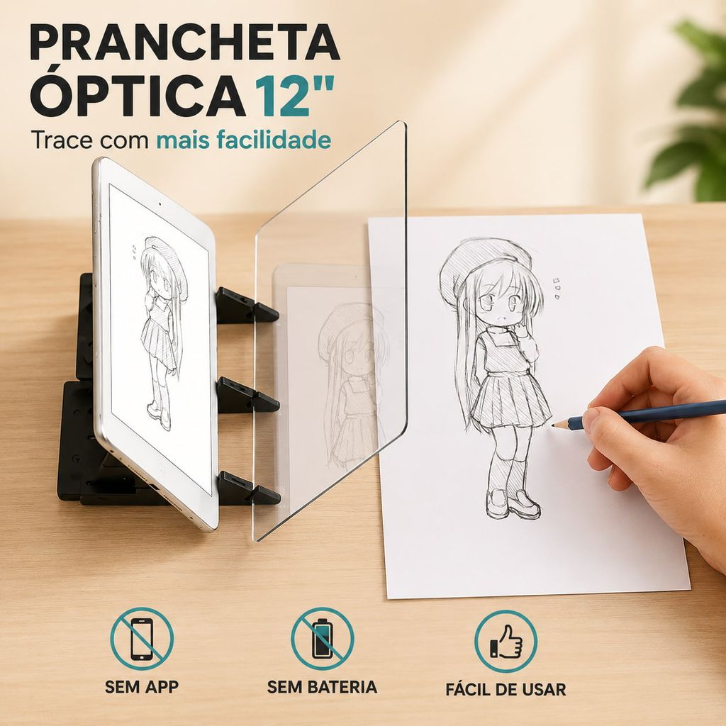 Prancheta de Desenho para Cópia Projeção Óptica Universal Celular Tablet Esboço Ferramenta de Aprendizagem