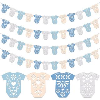 AmazingSpark Conjunto de 4 Peças Cielito Lindo Guirlanda para Chá de Bebê 48 Peças Decorações de Festa em Papel Picado A