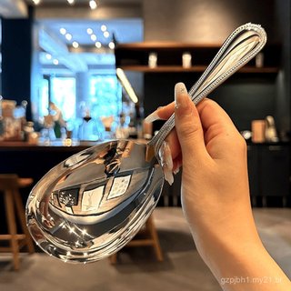 Utensílios de Cozinha Premium Feitos de Aço Inoxidável, com Cabo Curto e Cabeça Redonda Grande, Ideais para Servir Sopa,
