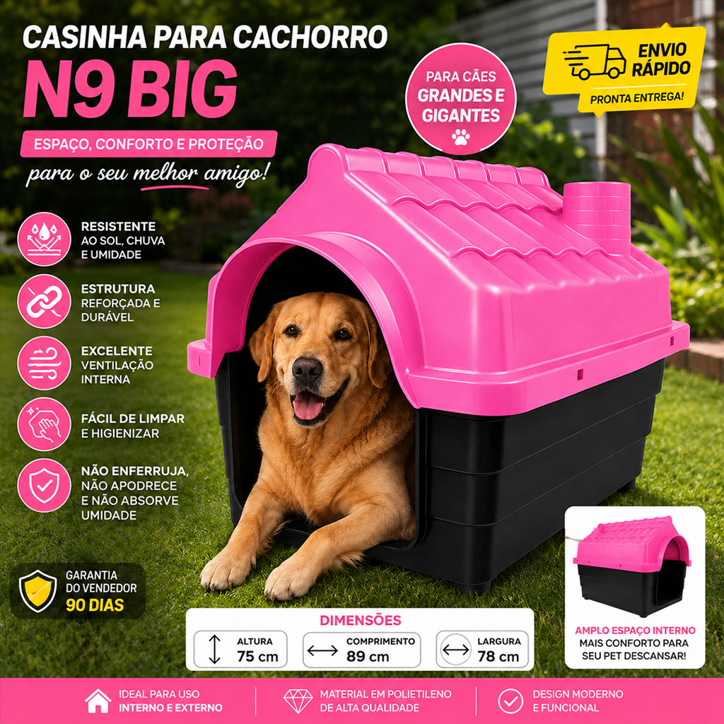 Casinha de Cachorro n8 ou n9 Para Cachorros De Grande Porte
