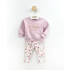 Conjunto Menina Blusão e Calça Canelada Chérie Pompom - Colorittá