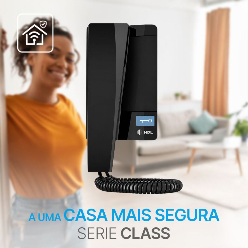 Interfone Eletrônico Residencial Porteiro Eletrônico Class Áudio Class HDL Telefone Com Botão — imagem 2 de 2