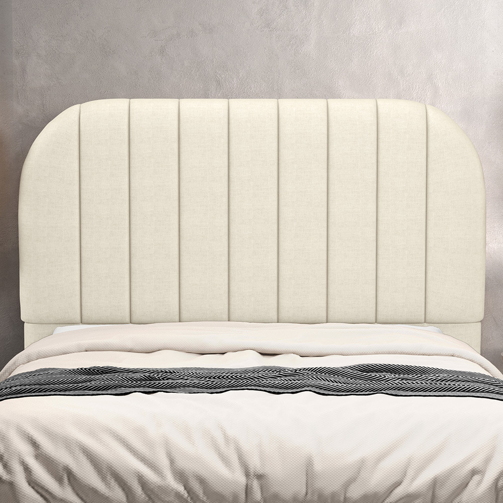 Cabeceira Cama Box King Estofada Orgânica 195cm Alice W01 Facto Pérola Metalizado - Lyam Decor