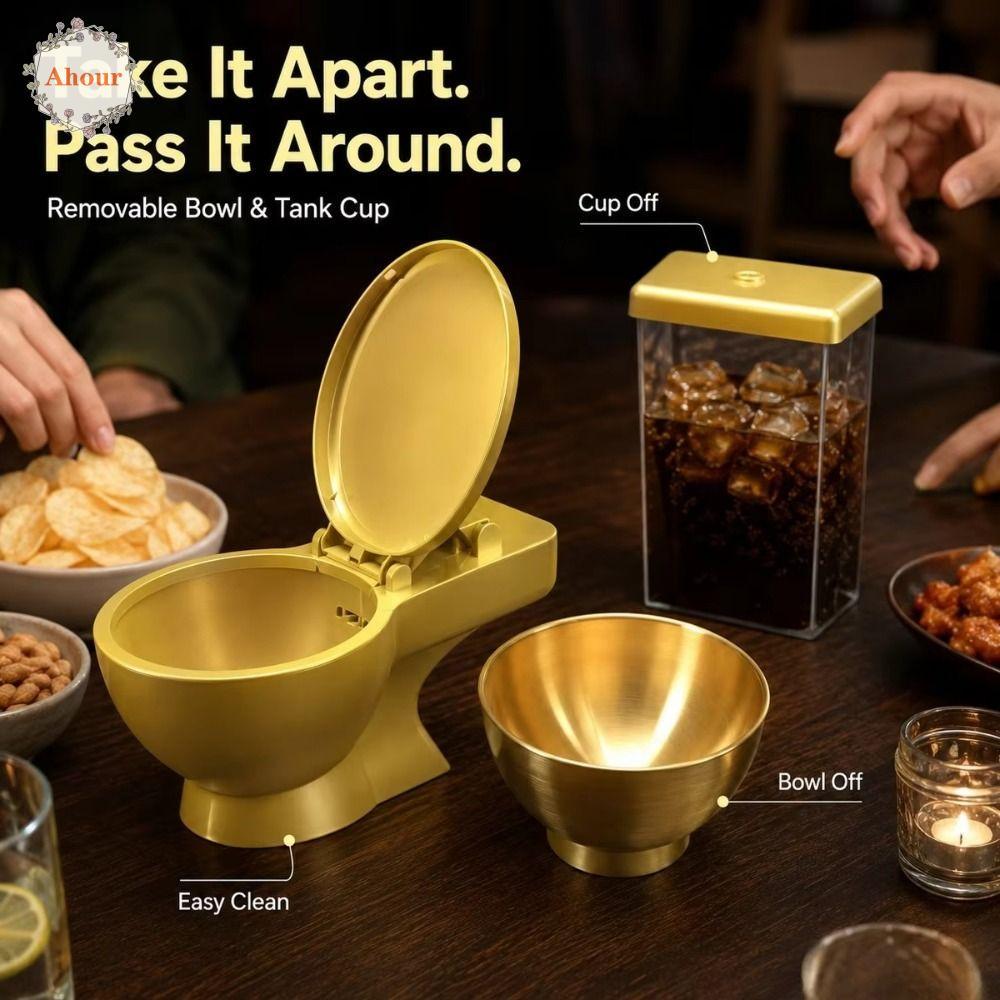 Tigela Em Forma De Vaso Sanitário AHOURSG , Copo De Bebida Embutido , Conjunto De Ramen Com Design De Palha , Comida Nov