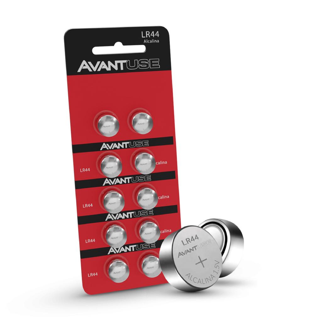 Kit 10 Baterias Alcalina LR44 1.5V Avant Use