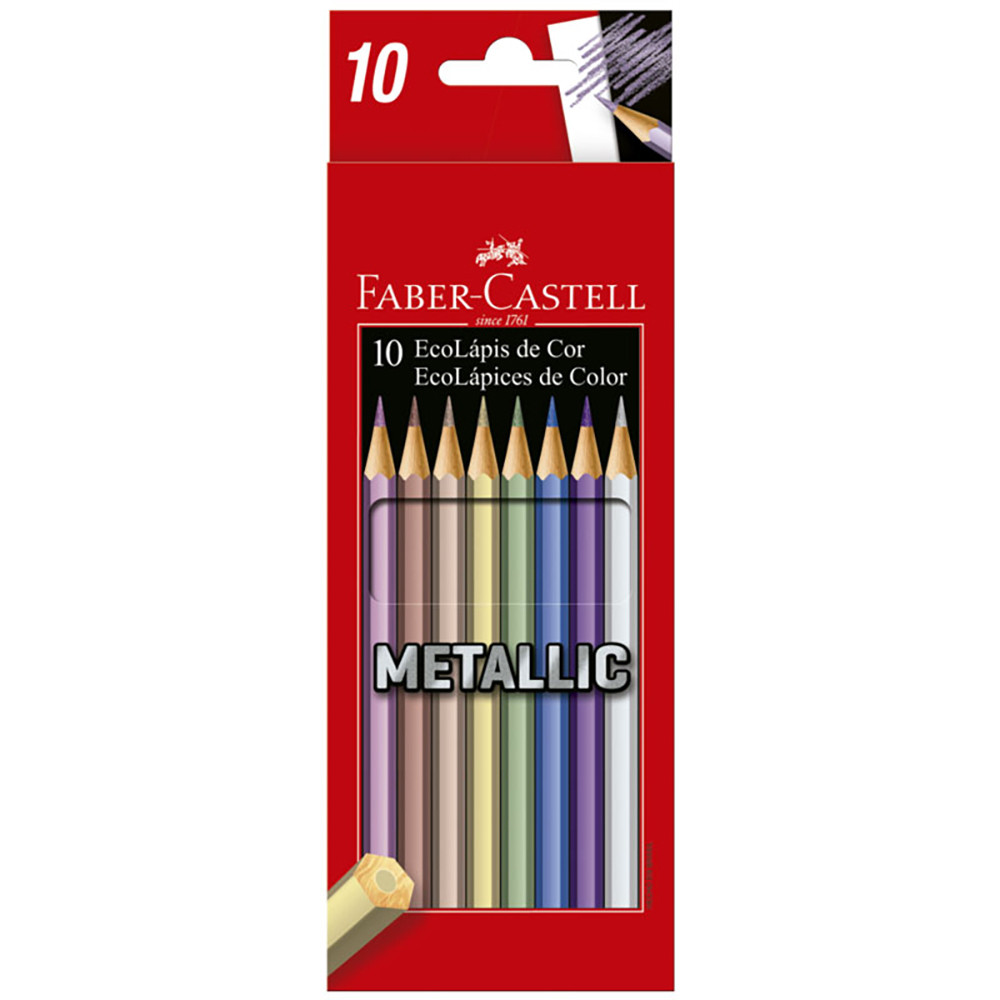Lápis de cor 10 cores Metallic 120410G\116145 Faber-Castell