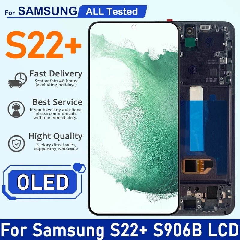 OLED Para Samsung Galaxy S22 Plus SM-S906U S906E S906BN Display LCD Tela De Toqu