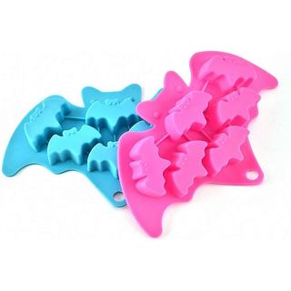 2 Formas de Silicone para Gelo em Forma de Morcego, Moldes de Silicone para Chocolate e Doces de Morcego para Lembrancin