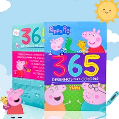 Livro Infantil 365 Desenhos Peppa Pig Caderno De Desenhos Colorir Pintura Oficial