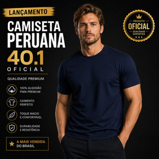Camiseta Lançamento Malha Peruana Cotton Algodão 40.1 Lisa Básica Masculina Feminina e Plus Size Verão Plus