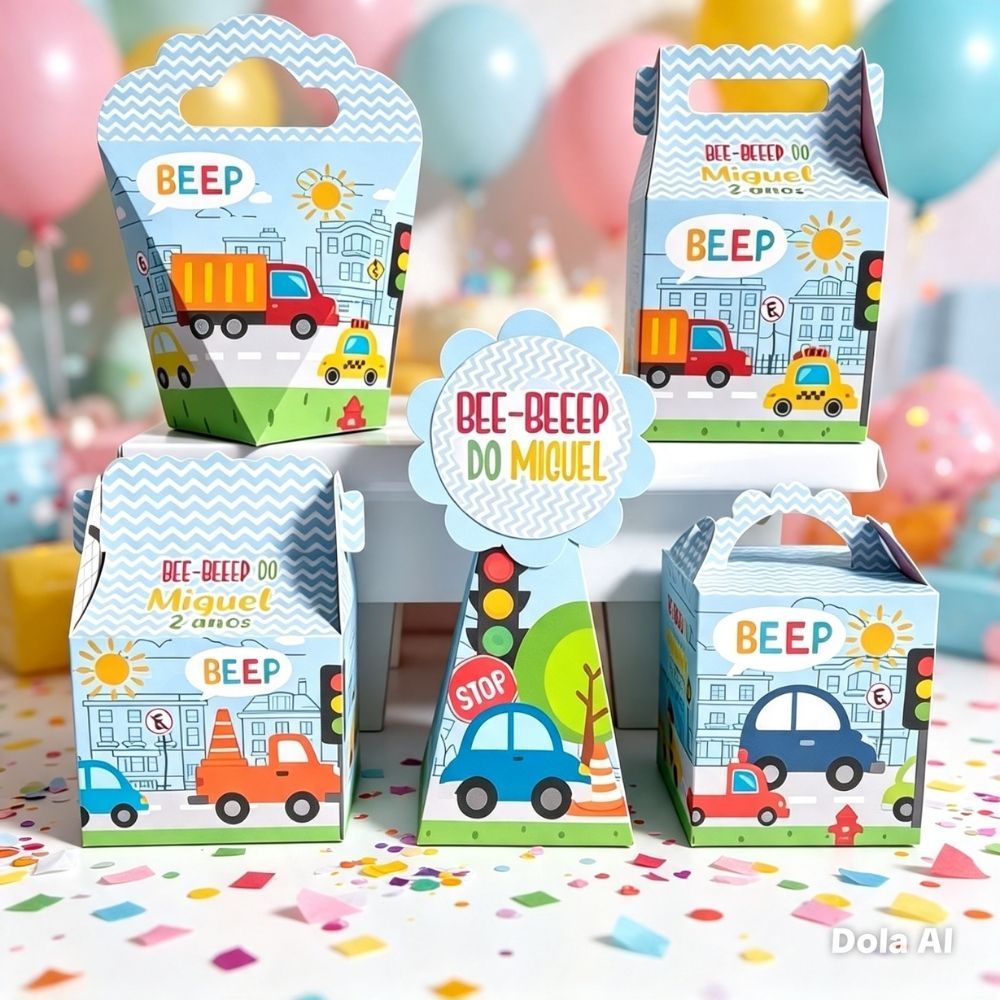 Kit Festa Caixinhas CARRINHOS  lembrancinhas personalizadas para aniversario infantil decoração mimos
