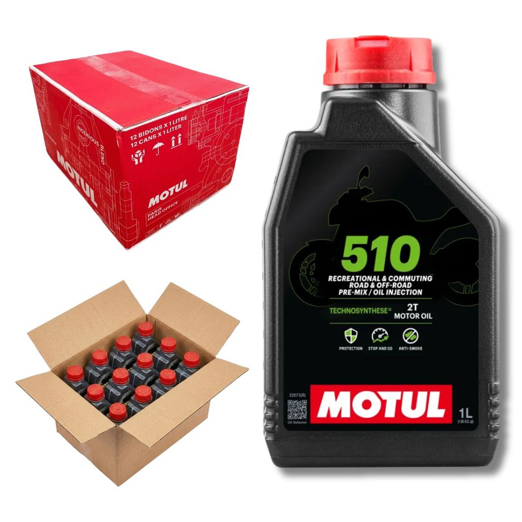 KIT ÓLEO MOTOR 2 TEMPOS MOTUL 510 12 LITROS SEMISSINTETICO ATACADO CAIXA FECHADA