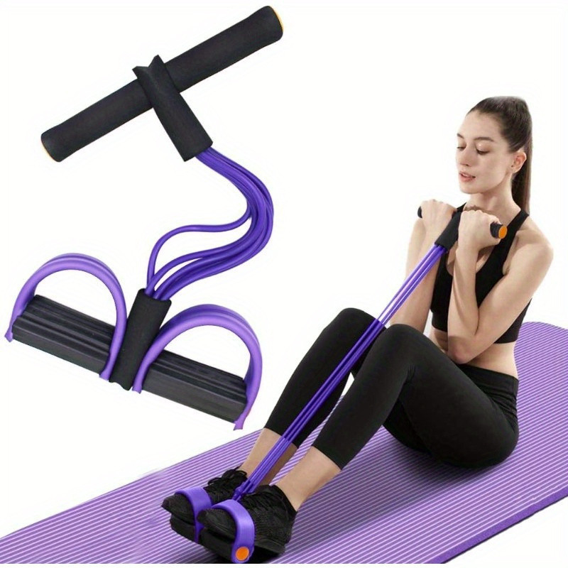 Atualização de seis tubos Faixa de resistência elástica alta Design ergonômico Faixa de tensão roxa durável Home Gym Exe