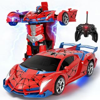 Carro Robô Transformável 2 em 1, Carro de Controle Remoto 1:18 para Crianças, Carro de Corrida RC com Deformação por Um 