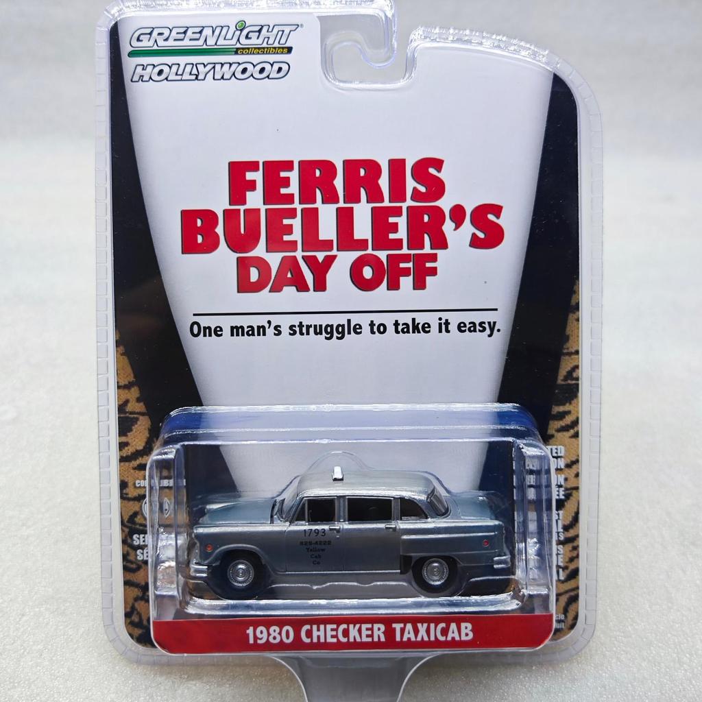 1 : 64 Luz Verde Ferris Bueller's Day Off-1980 Checker Amarelo Aluguel De Carro Tinta Transparente
