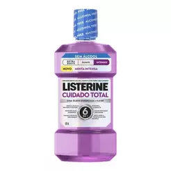 Enxaguante Bucal Listerine Cuidado Total Menta Intensa Zero Álcool 500ml