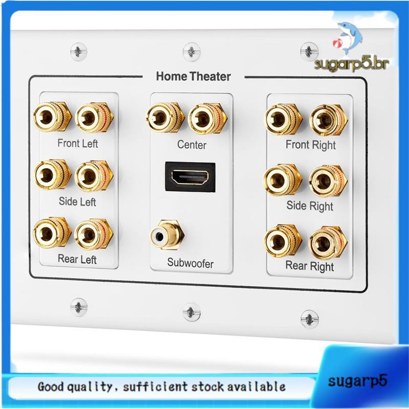 Acoplador De Poste De Ligação De Banana De Cobre Banhado A Ouro Para Home Theater Distribuição Surround De 3 Gangues Pla