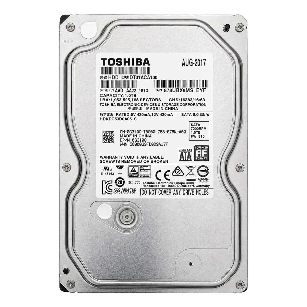 Hd 1tb Toshiba Dt01aca100 Sata Iii 7200rpm Cinza