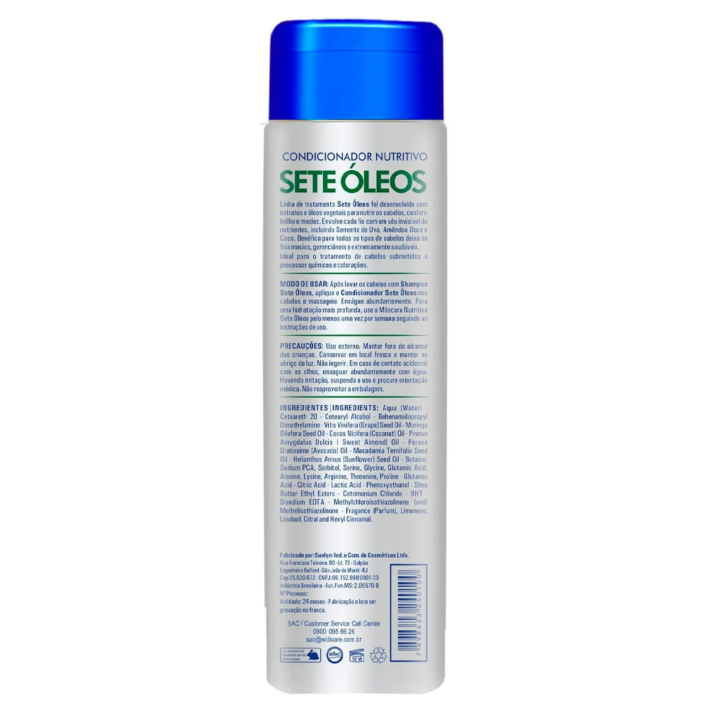 Condicionador Nutritivo Widi Care Sete Óleos 300ml — imagem 2 de 2