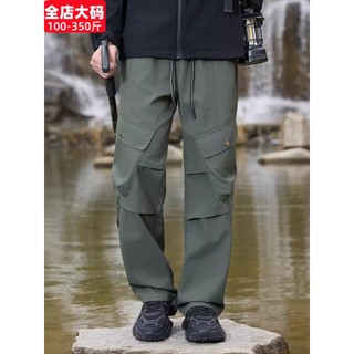 Jaqueta repelente de água masculina primavera outono calças de caminhada ao ar livre na moda gordura solta mais gordura 