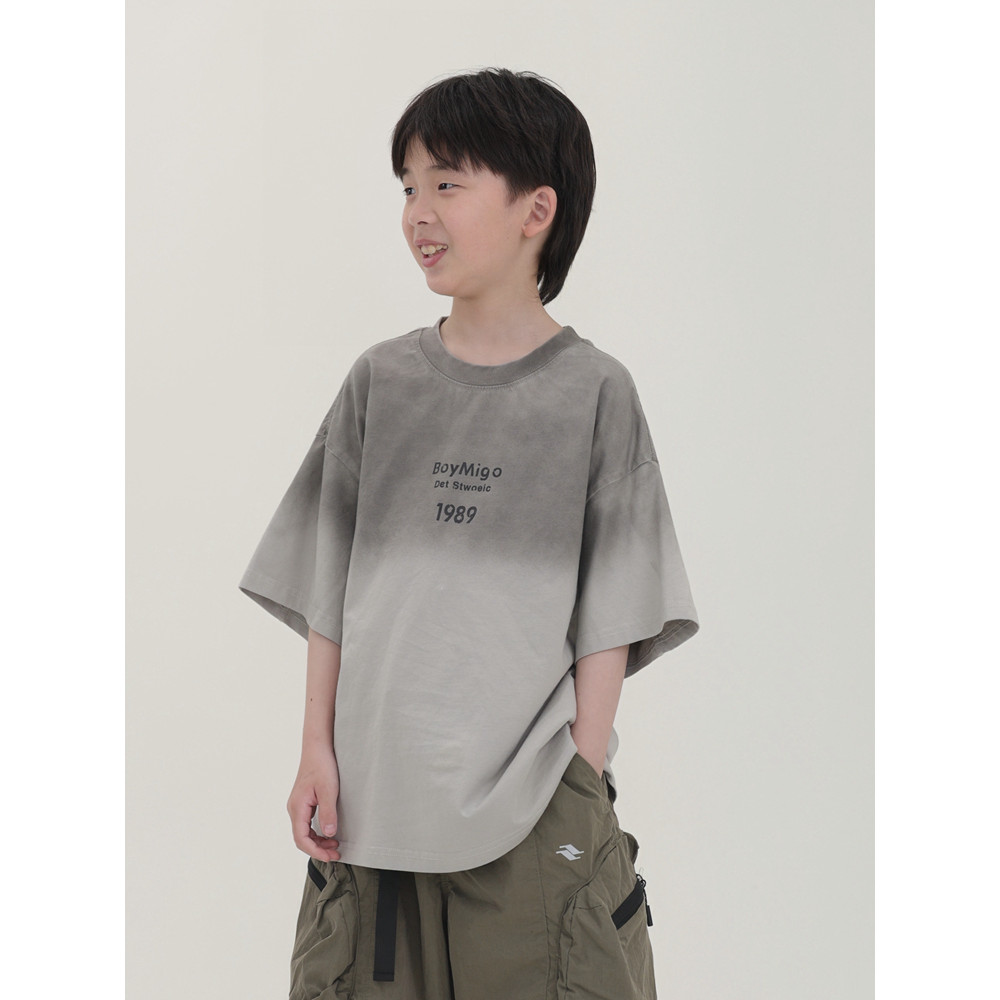 Meninos camiseta de manga curta verão novo estilo meninos moda crianças Casual All-Match médio grande crianças impresso 