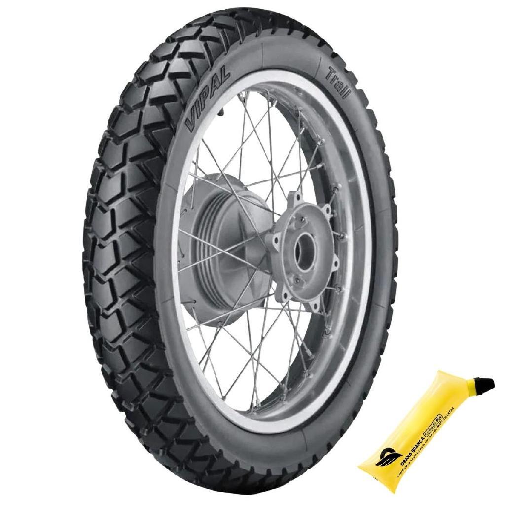 Kit Pneu Vipal Original TR300 90/90-19 52P TT Graxa Brinde Bros 125 150 160 XRE 190 Crosser XTZ 125