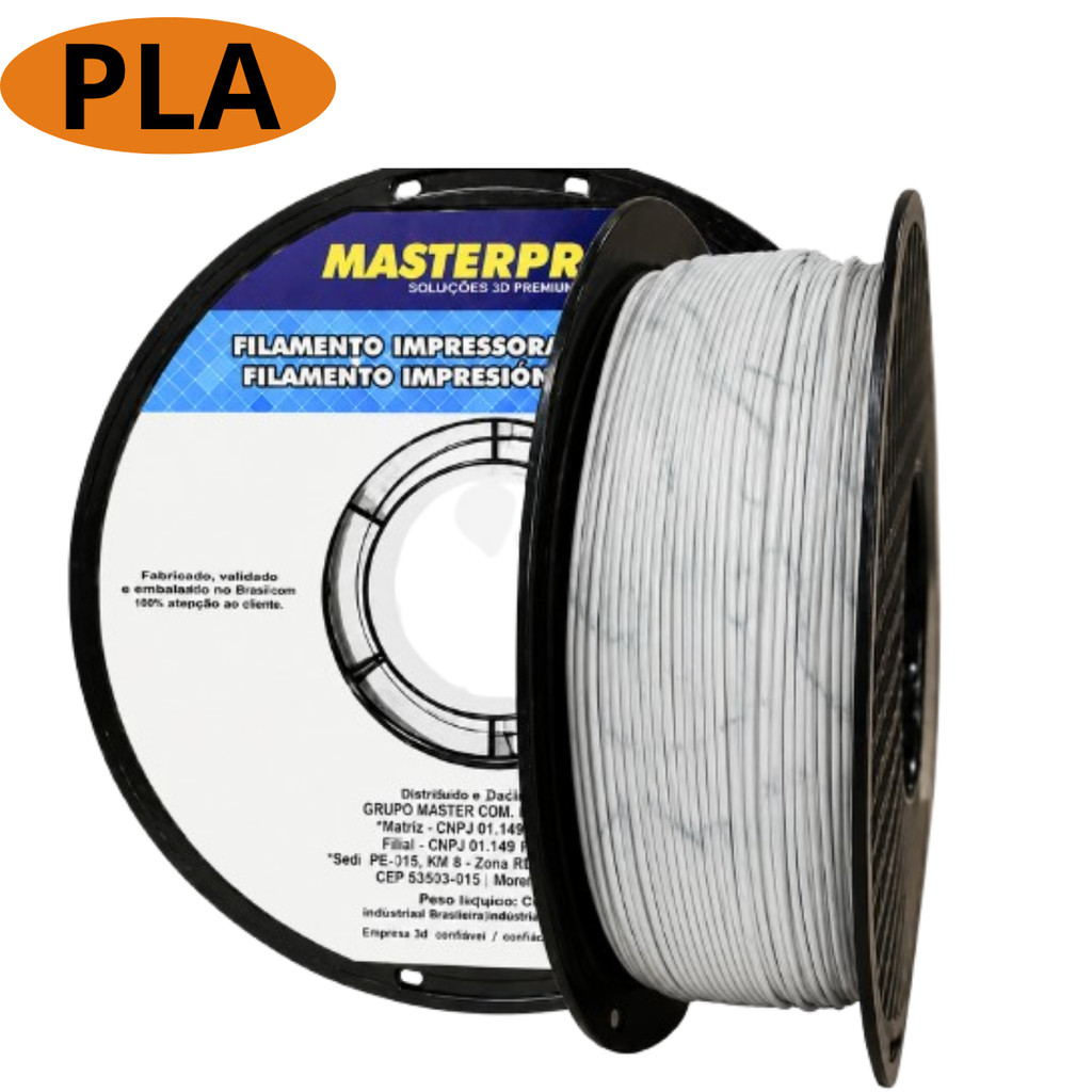 Filamento PLA Para Impressão 3D - MASTERPRINT Cor:marmore