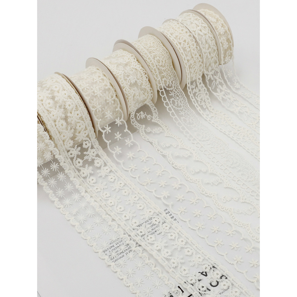 Flor amor novo produto bege oco fita de renda fita francesa embalagem flor diy Material atado suprimentos florais