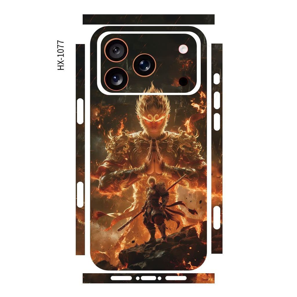 Estilo chinês dragão tigre besta mítica adequado para Apple 17Pro filme traseiro do telefone móvel iPhone16 filme trasei