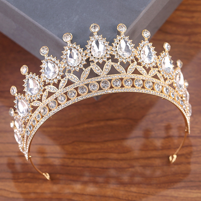 Cocar de noiva coroa dourada acessórios de cabelo acessórios de vestido acessórios de vestido de princesa acessórios de