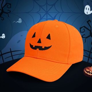 Pronto estoque Halloween bonito Smiley abóbora chapéu festa de férias chapéu casal estilo boné de beisebol ajustável 8.2