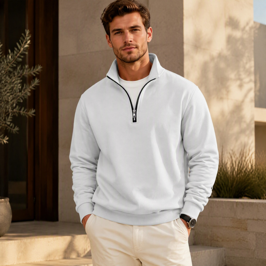 Activewear Com Gola Alta , Jaqueta Elástica Punho Canelado , Calor Leve , Ótimo Para Errands