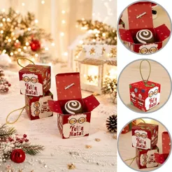 10 CAIXA 1 DOCE DE NATAL C/ ELÁSTICO 5X5X5 DIVERTIDO 6250 ( NATAL IDEIA 2026 )