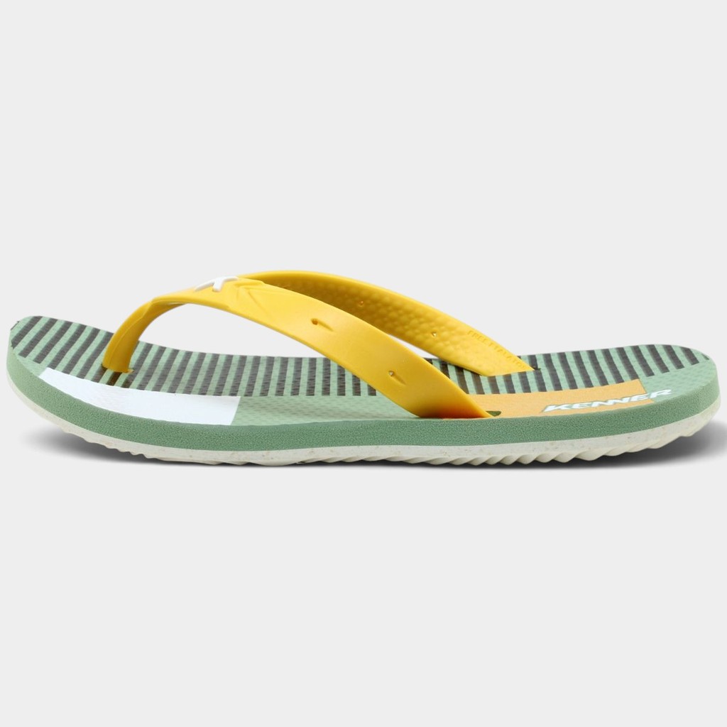 Chinelo Kenner Summer Grid Masculino - Verde e Amarelo — imagem 2 de 2