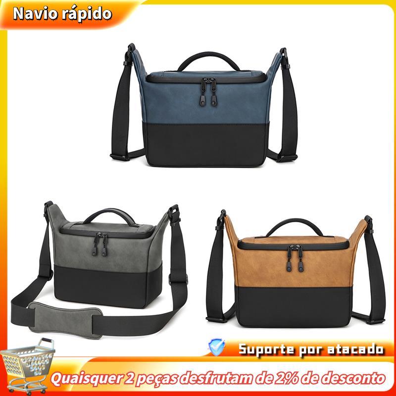 Bolsa Profissional Para Câmera Digital SLR , Fotografia De Lentes De Ombro De Couro À Prova D'água De/B