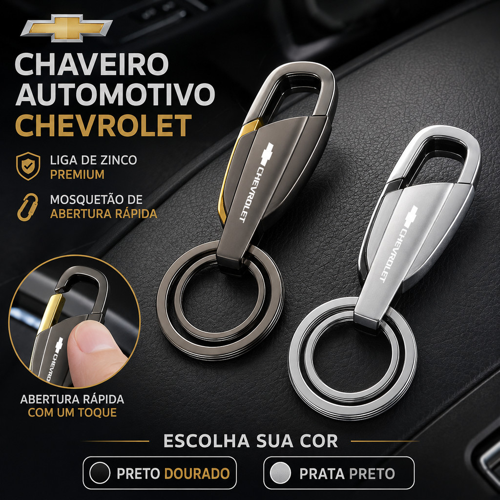 Chaveiro De Carro De Metal Chevrolet Clipe De Liga De Zinco Para Rastreador LT LTZ Premier RS Midnight Equinox Captiva M