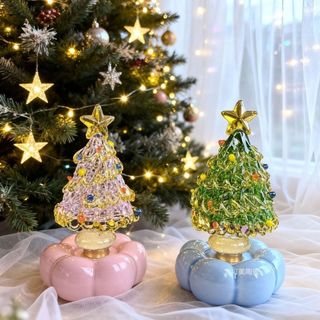 Zhuanzhuan vitrificado árvore de natal Jingdezhen Taoyang nova vila mesmo estilo atmosfera fresco ornamentos de mesa alt