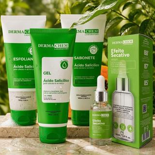 Kit  Completo de Skincare — Ácido Salicílico, Vitamina C e Rosa Mosqueta
