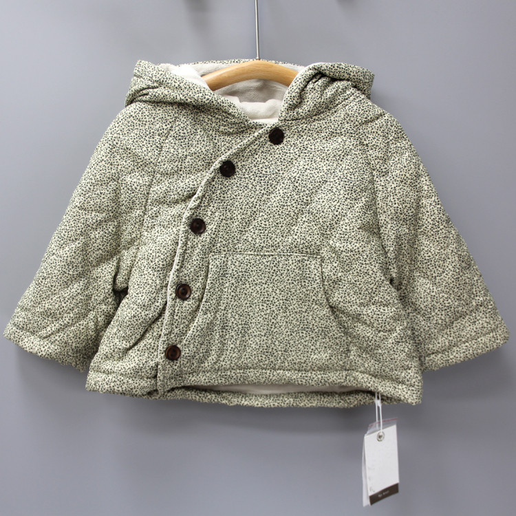 S preto mian casa 110/120 outono inverno roupas infantis marca desconto/crianças com capuz grosso macio acolchoado jaque